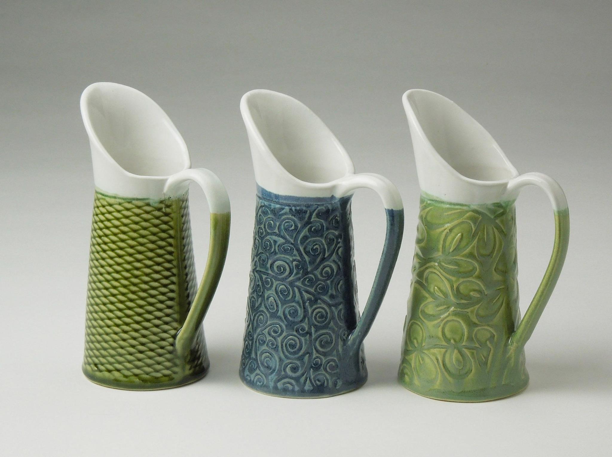 painted ceramic pitcher