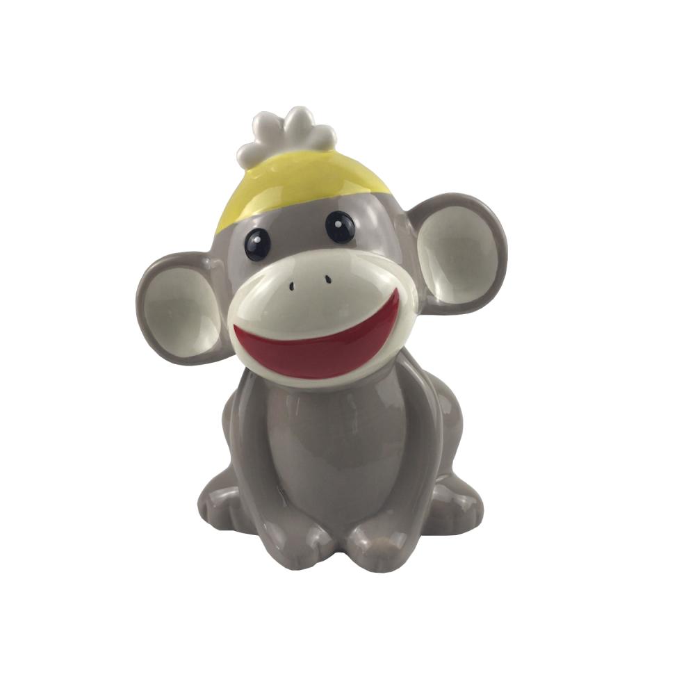 small cute monkey shape child ceramic piggy bank money box coin bank