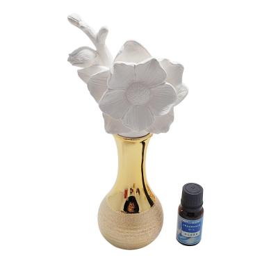 ceramic essential oil aroma flower air freshener diffuser thumbnail