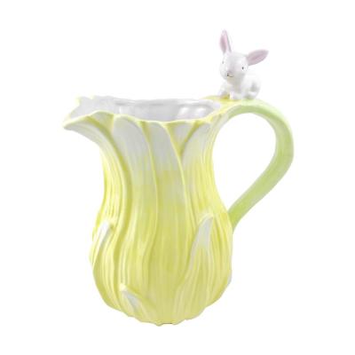 Easter Rabbit decorative ceramic water pitcher jug pot thumbnail