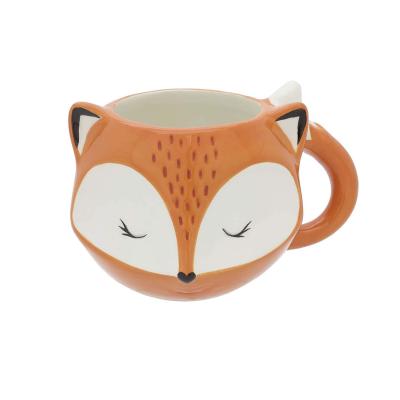 Large fox animal shaped Novelty Ceramic Coffee Mug thumbnail