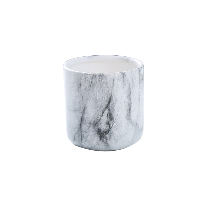 Decorative Wedding Marble Ceramic Candle Holder Jar
