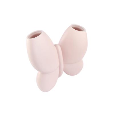 3d ceramic flower butterfly shaped vase with butterfly thumbnail