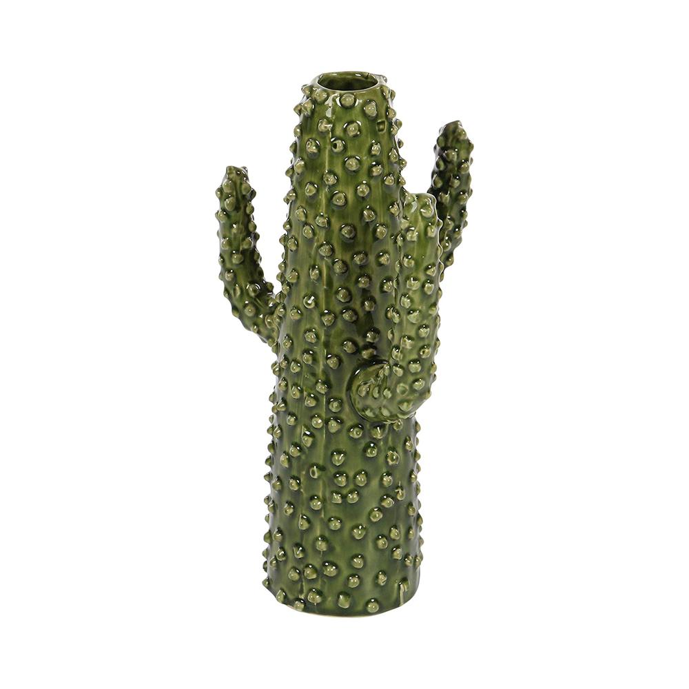 new factory green cactus shaped ceramic vase picture 3