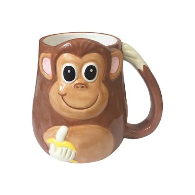 Monkey Coffee Mug Water Tea Cup With Handle thumbnail