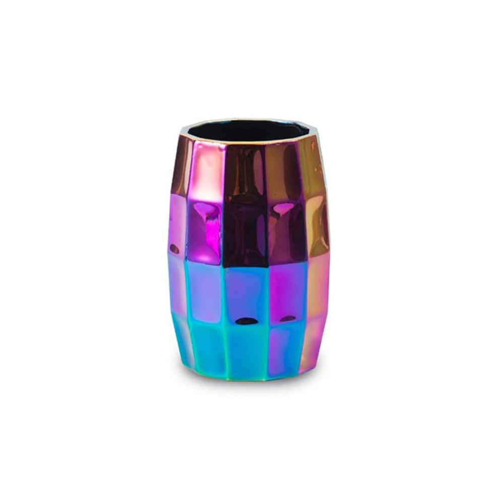 iridescent ceramic colored flower vase picture 1