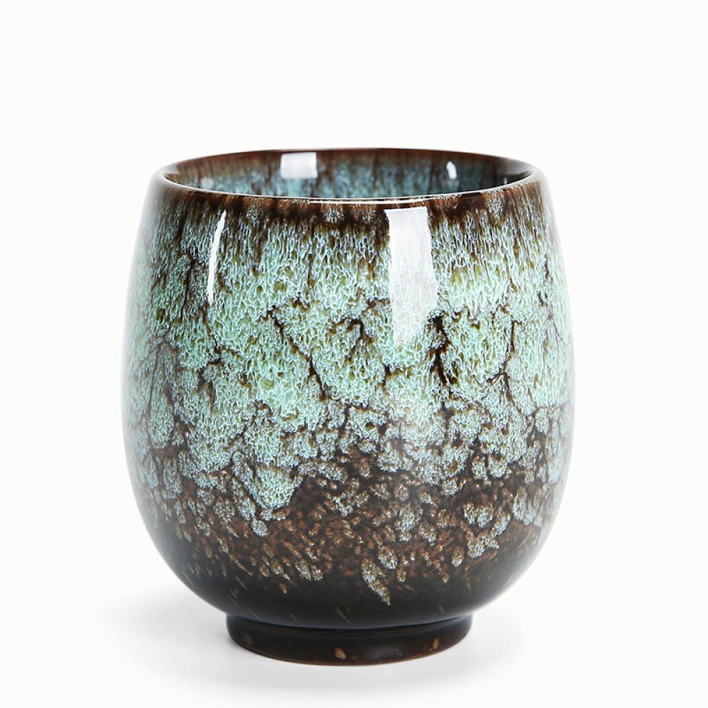 reactive clay glaze ceramic japanese style cup mug picture 2