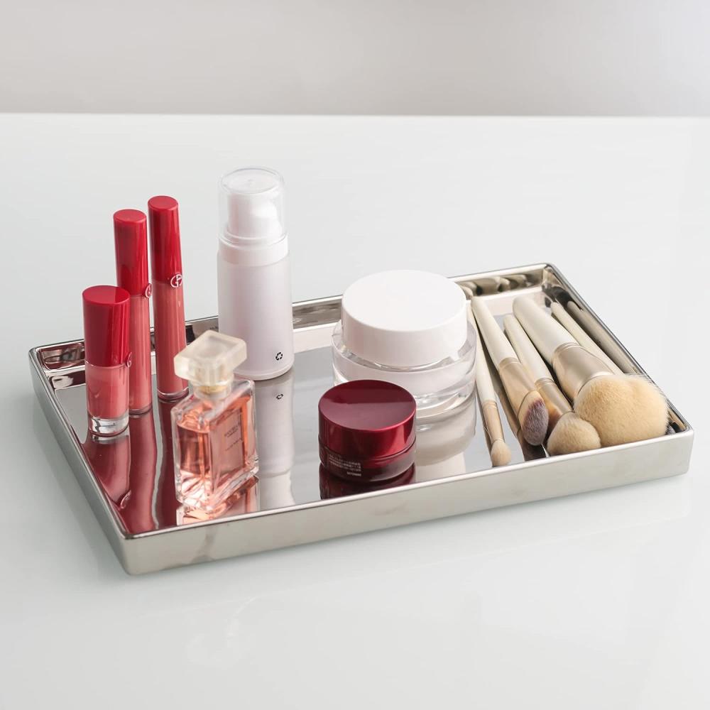 Square Christmas Ceramic Silver Makeup Oil Tray picture 3