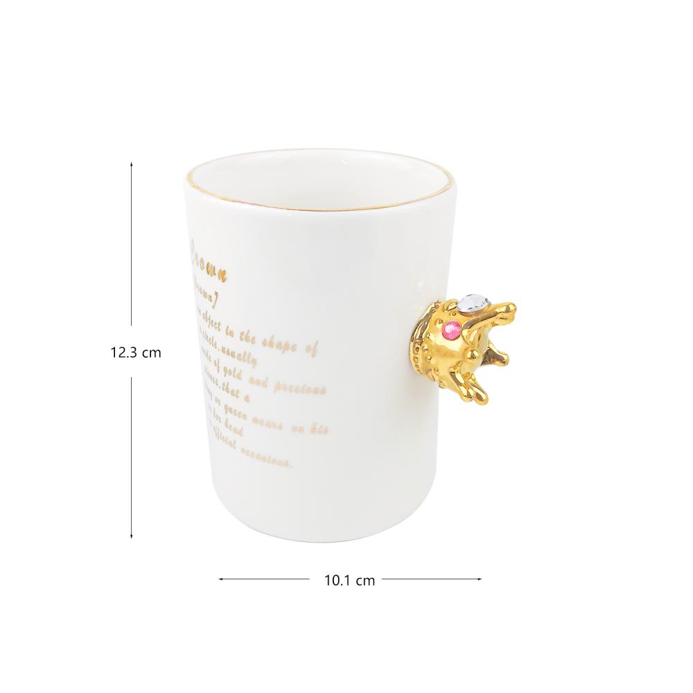 Creative Luxury Pottery Coffee Gold Rim Crown Mug picture 2