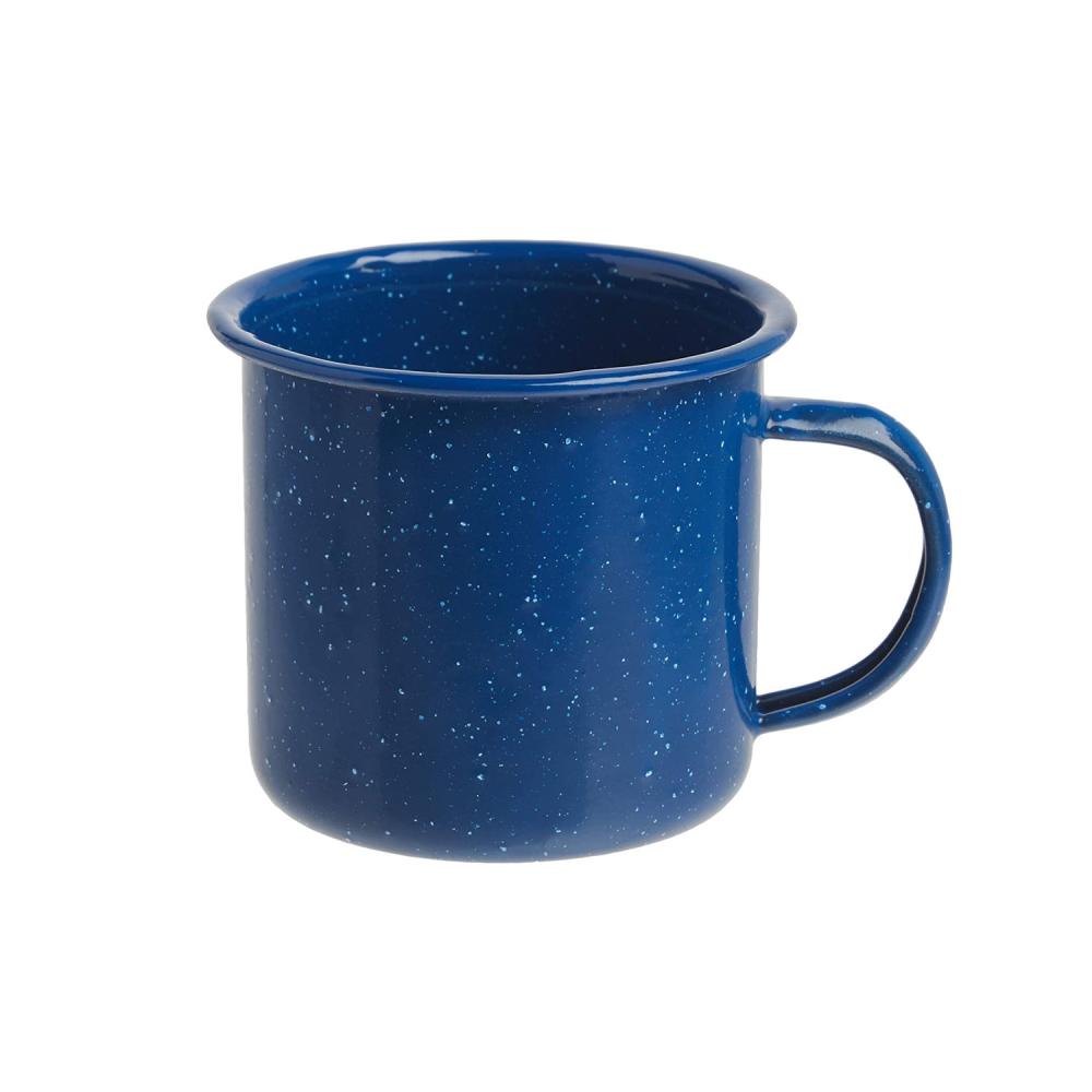 blue camping speckle dot ceramic bottle coffee mug picture 1