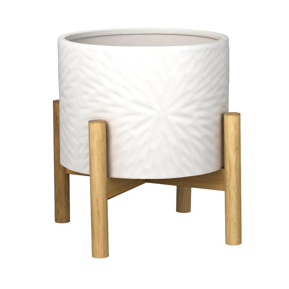 Door Flower Planters Plant Pot With Bamboo Stand picture 3