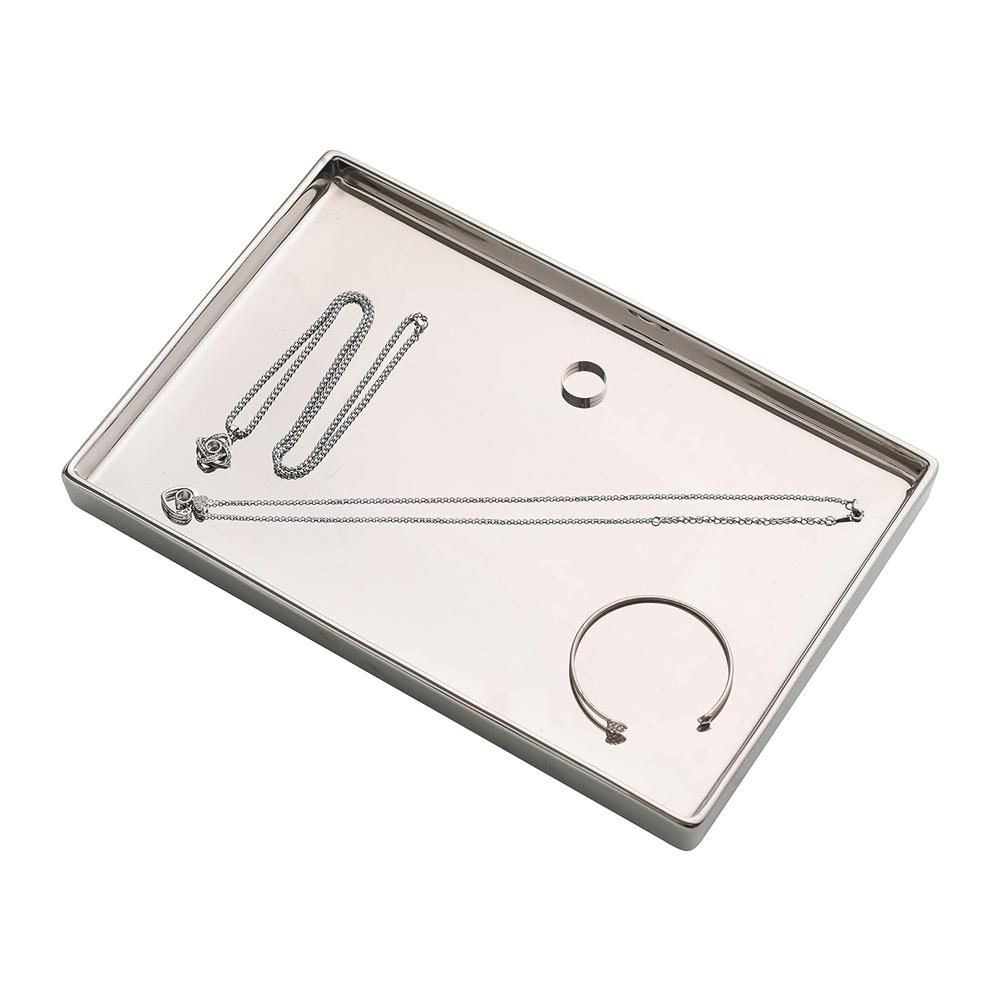 Square Christmas Ceramic Silver Makeup Oil Tray