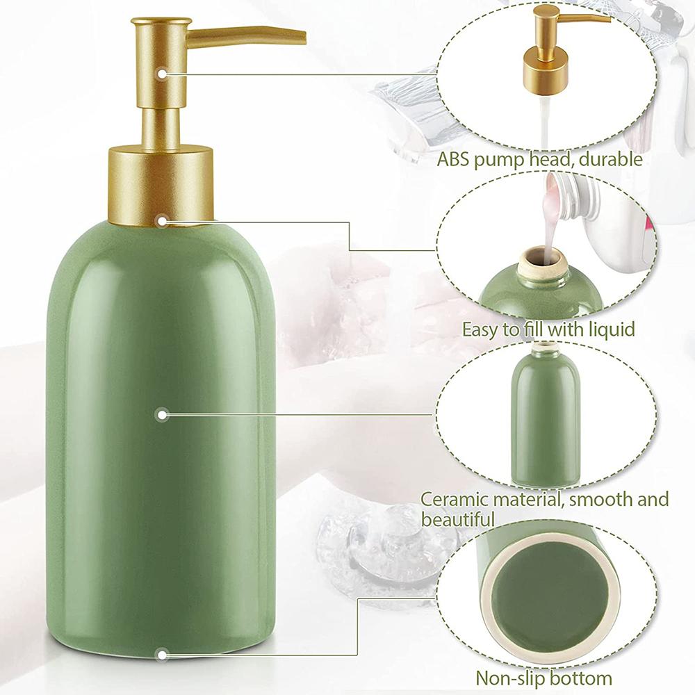 Ceramic Hand Liquid Lotion Soap Shampoo Dispenser Bottle picture 4