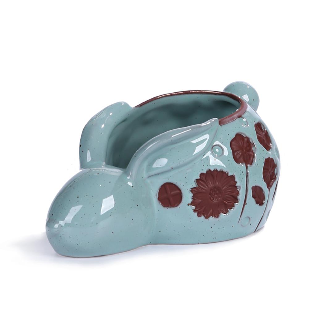 2023 spring Ceramic Easter Bunny Flower Plant Pot picture 2