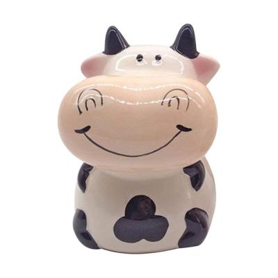 ceramic cute cow money coin box piggy bank thumbnail