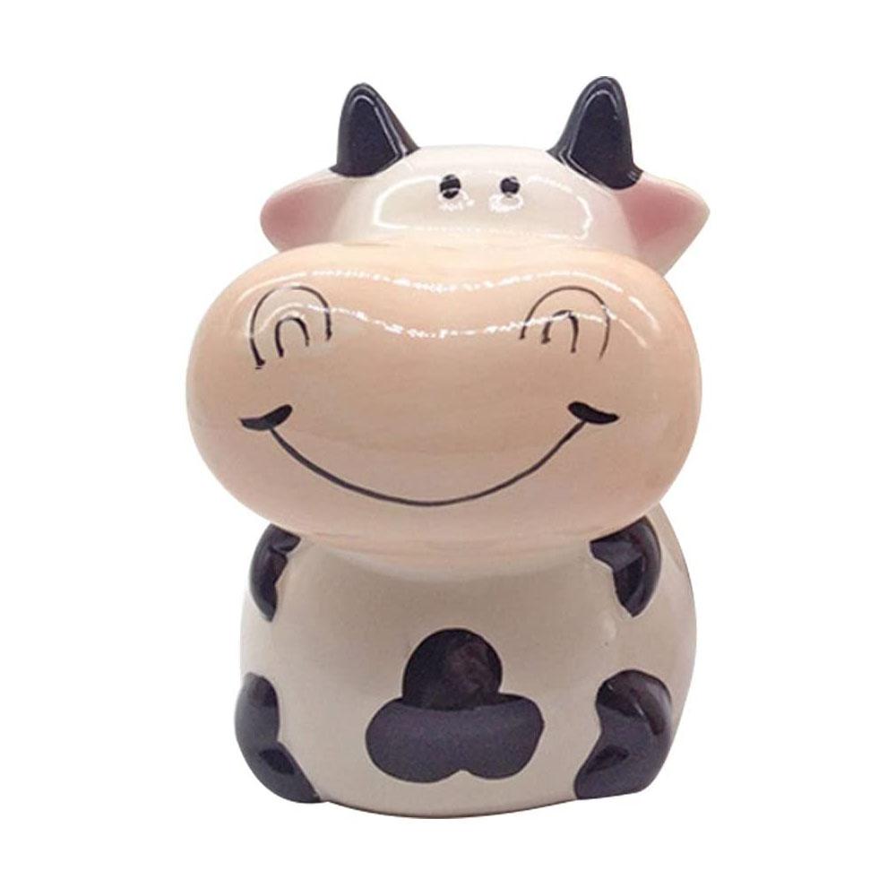 Ceramic Cute Cow Money Coin Box Piggy Bank