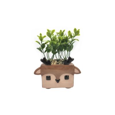 cartoon deer ceramic succulent planter plant pot decoration picture 1