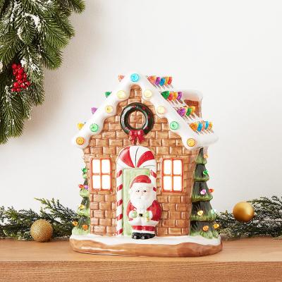 wholesale mini nativity Ceramic Christmas Nostalgic Gingerbread House picture 4