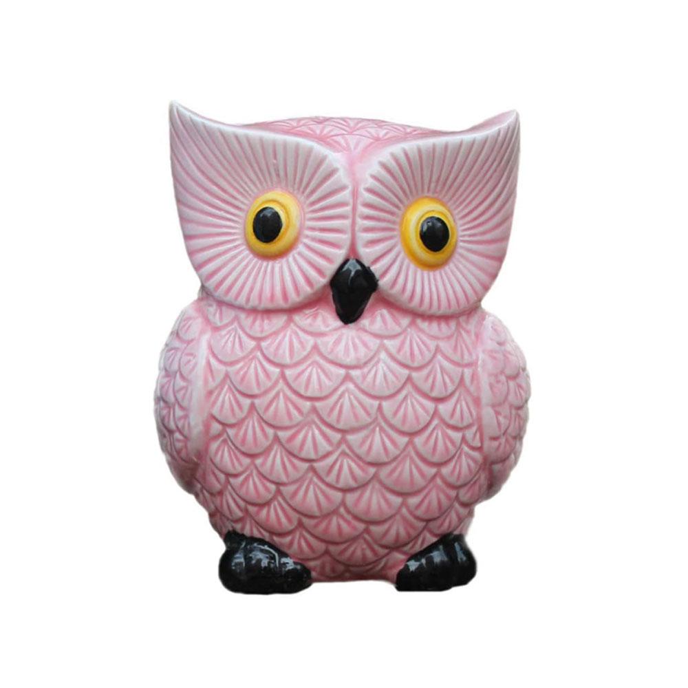 ceramic owl shaped coin piggy bank money box