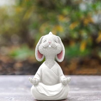 factory custom easter resin bunny rabbit figurine picture 2
