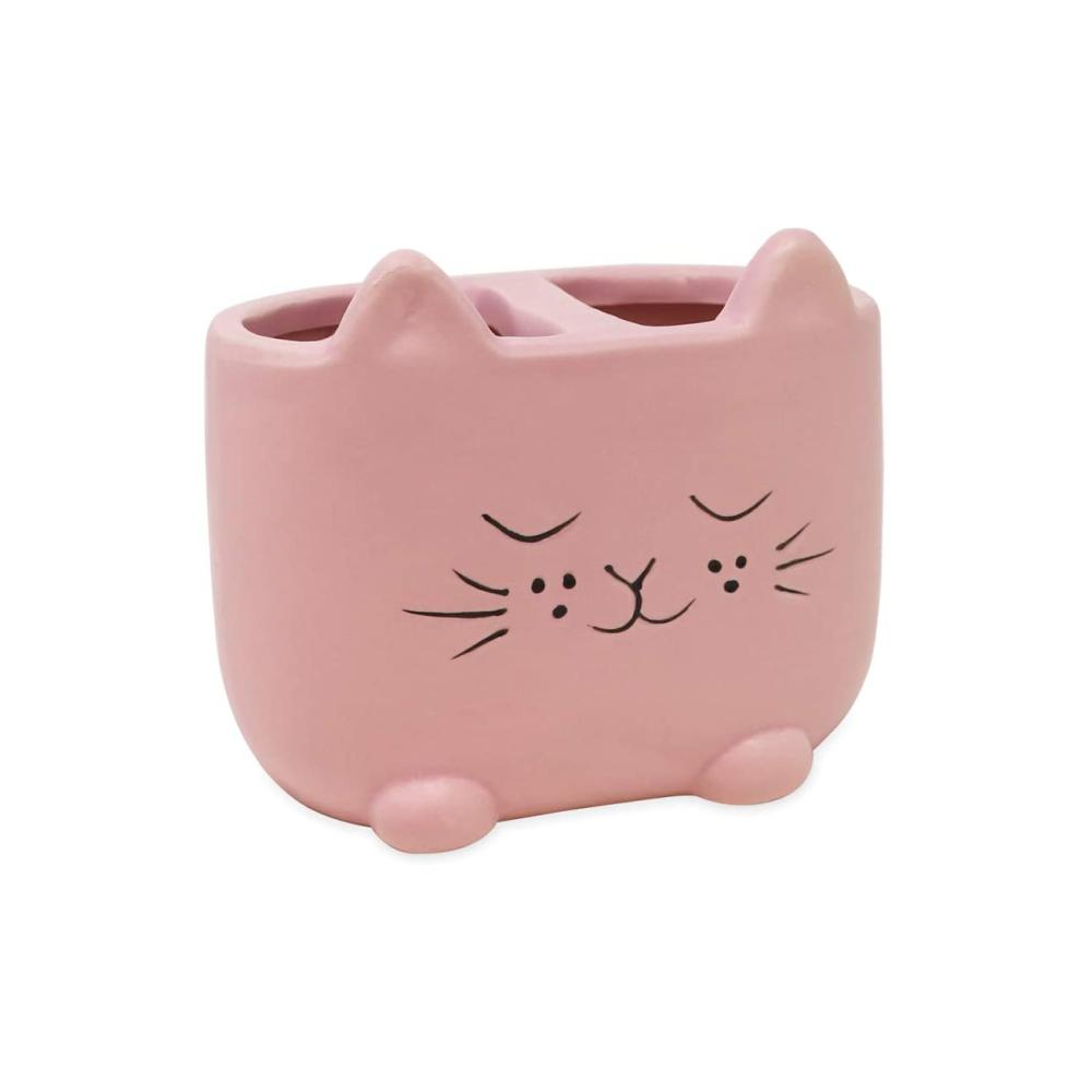 Office Decor Single Cat Cup Ceramic Pen Holder picture 3