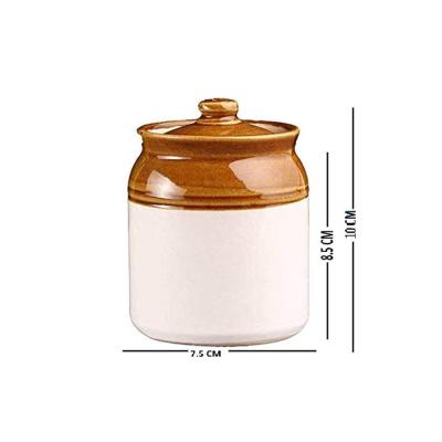 Old traditional Handmade Ceramic Pickle Jar with Lid picture 2