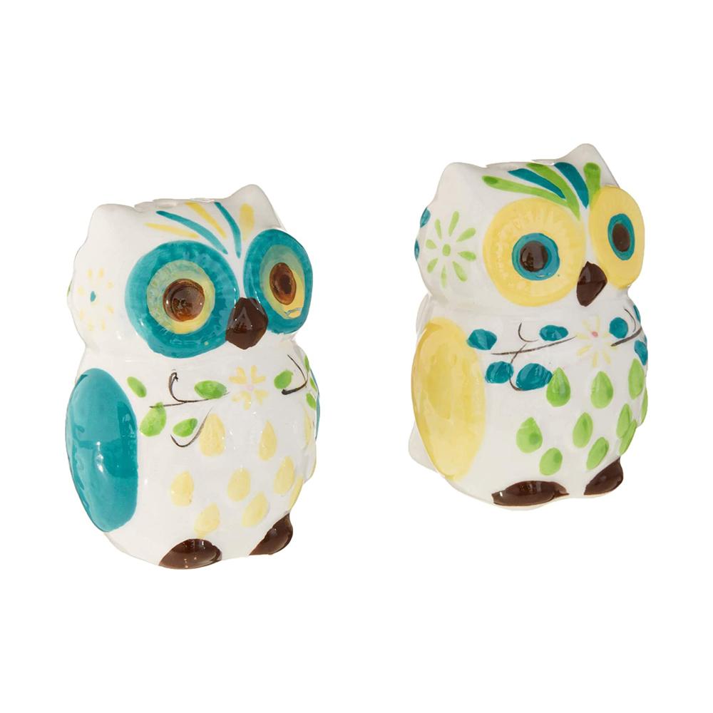 Animal Owl Ceramic Salt and Pepper Shakers Set picture 1