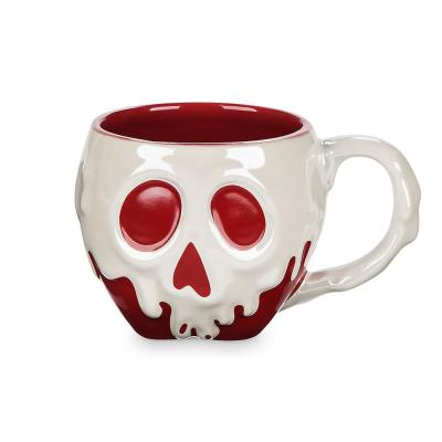 custom halloween skull ceramic apple coffee mug thumbnail