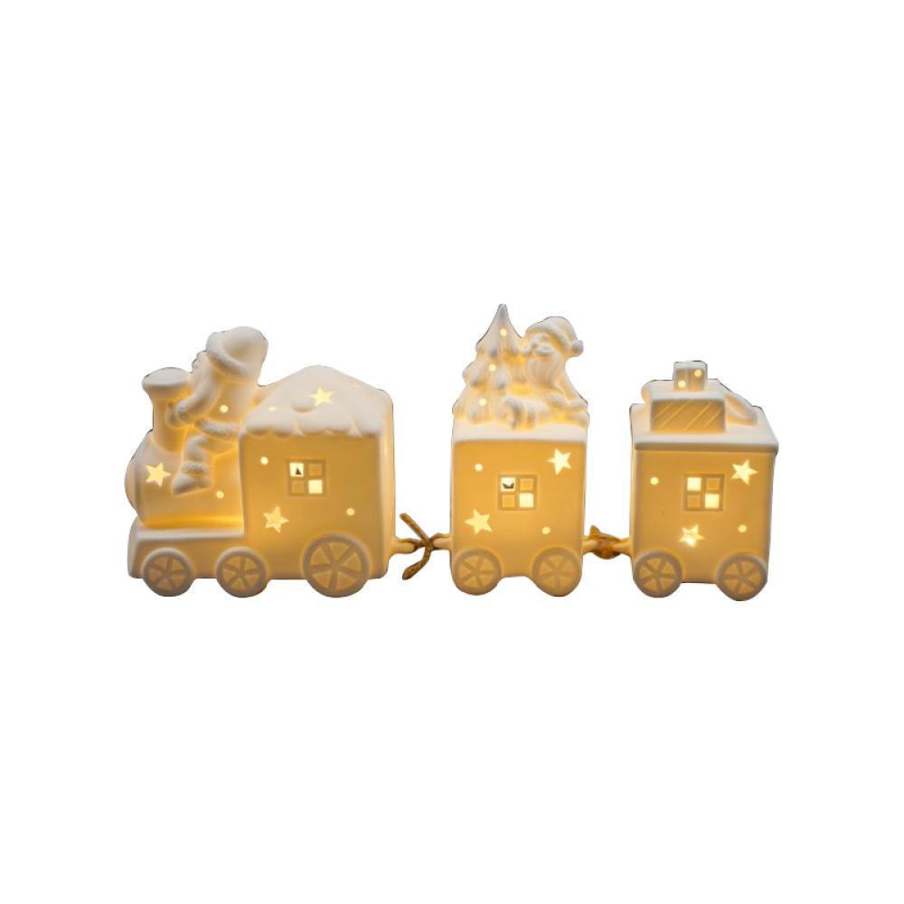 porcelain christmas displays products tree train set ornament picture 1