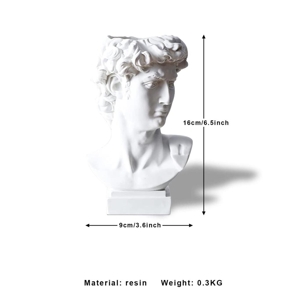 3D Greek Statue Sculpture David Resin Flower Vase picture 4
