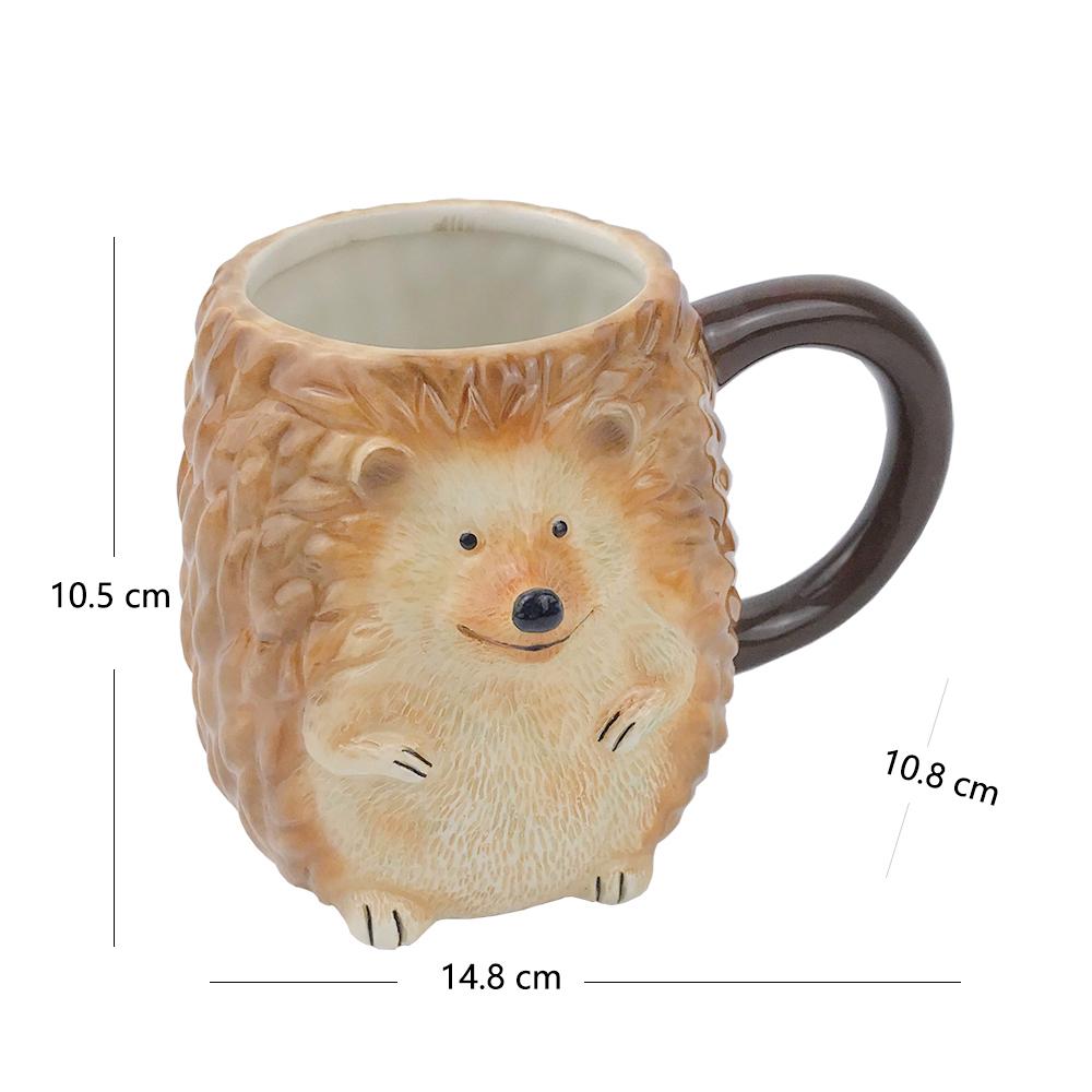 Cute Carton Hedgehog Shape 3d Ceramic Coffee Mug picture 3
