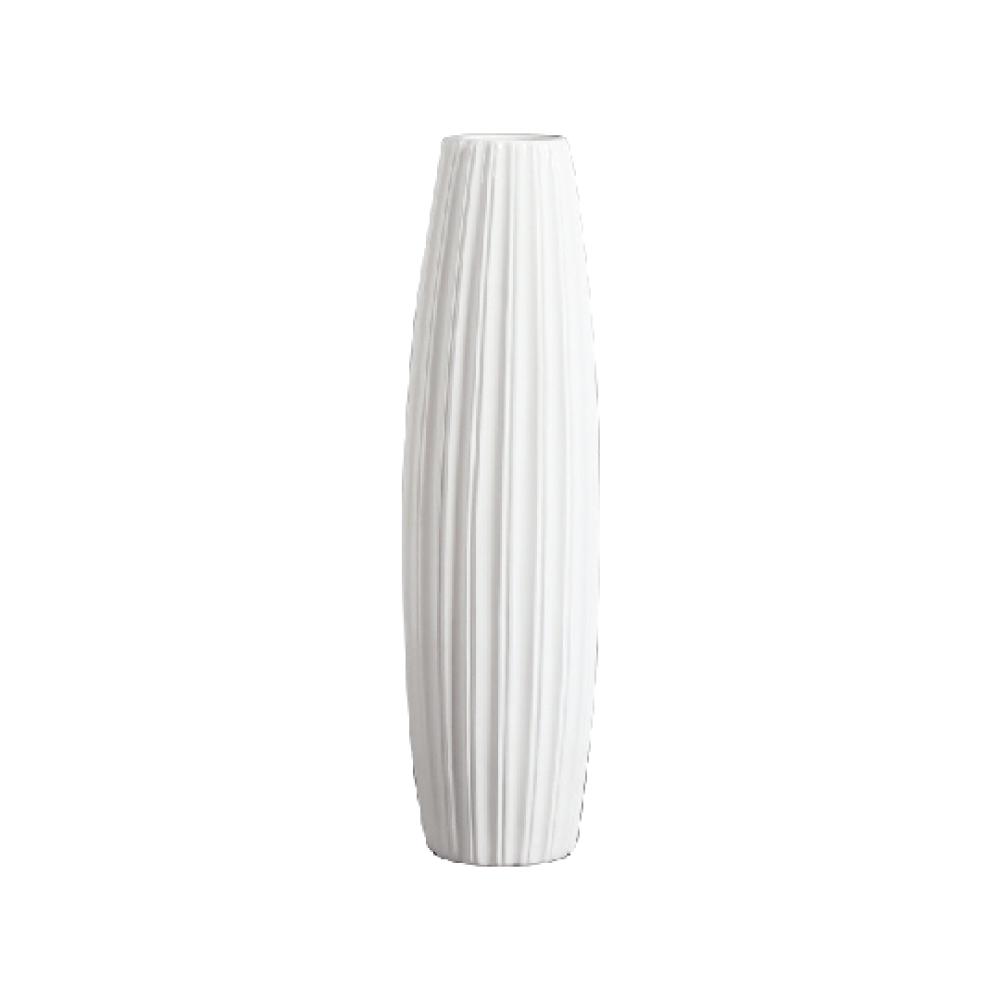 Grand Big Tall Large White Ceramic Modern Floor Standing Vase