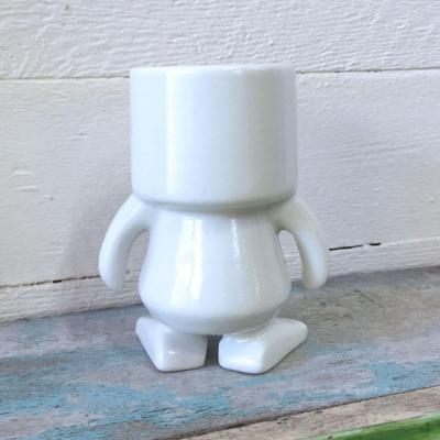 small ceramic robot succulent planter plant pot picture 2