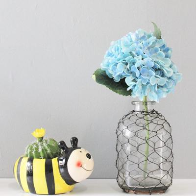 cute hand painted ceramic bee planter plant pot picture 2