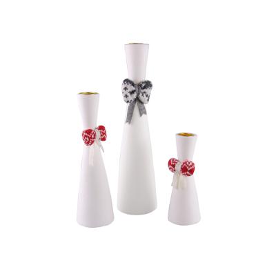 tall ceramic trumpet flower vase thumbnail