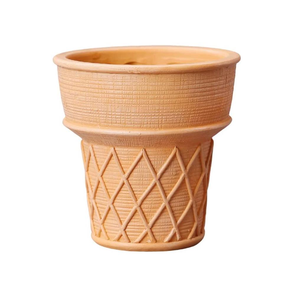 shaped ice cream cone succulent planter flower pot picture 1