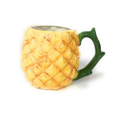 fruit pineapple shape ceramic coffee mugs picture 1
