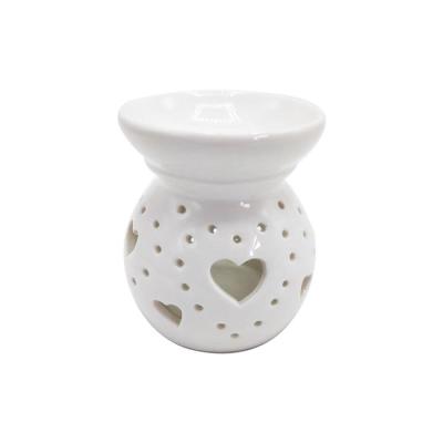 New Factory custom decorative OEM luxury white chrismtas ceramic aroma wax melt burner candle warmer