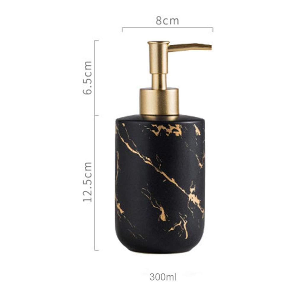 Luxury Reusable Marble Ceramic Shampoo Pump Dispenser picture 4