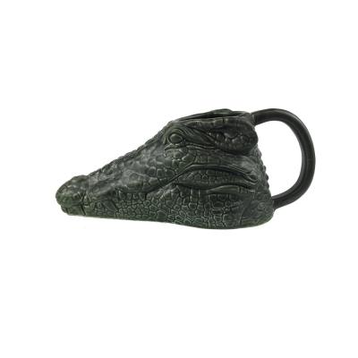 animal face crocodile shaped ceramic coffee cup mug thumbnail