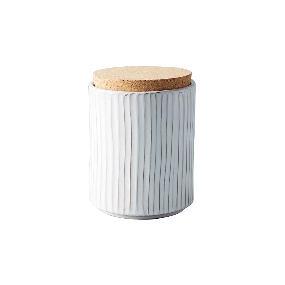 clay ceramic canister stash jar with cork lid picture 1