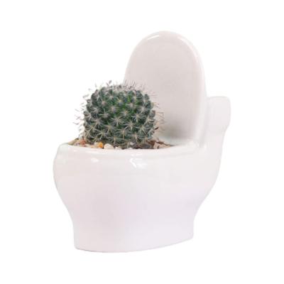 ceramic toilet flower planter plant pot with flower picture 2