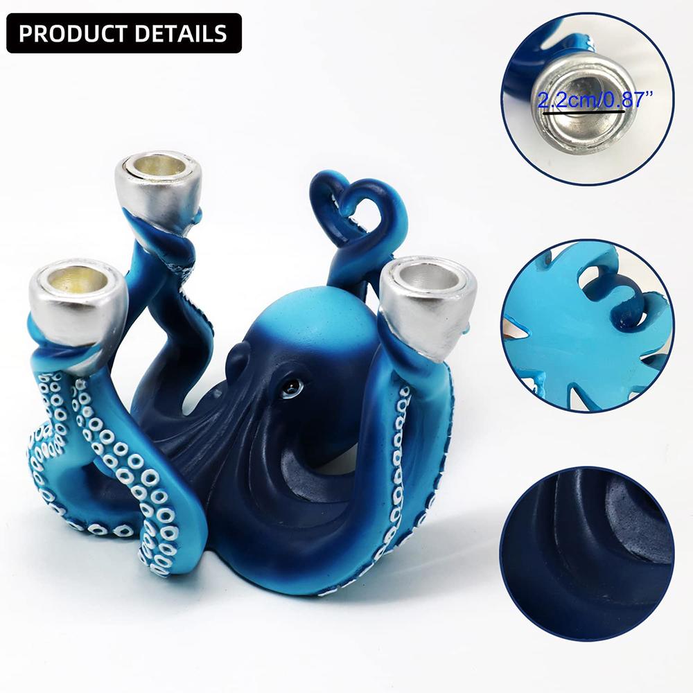 Wholesale Custom Octopus Shape Resin Candle Stick Holder picture 4