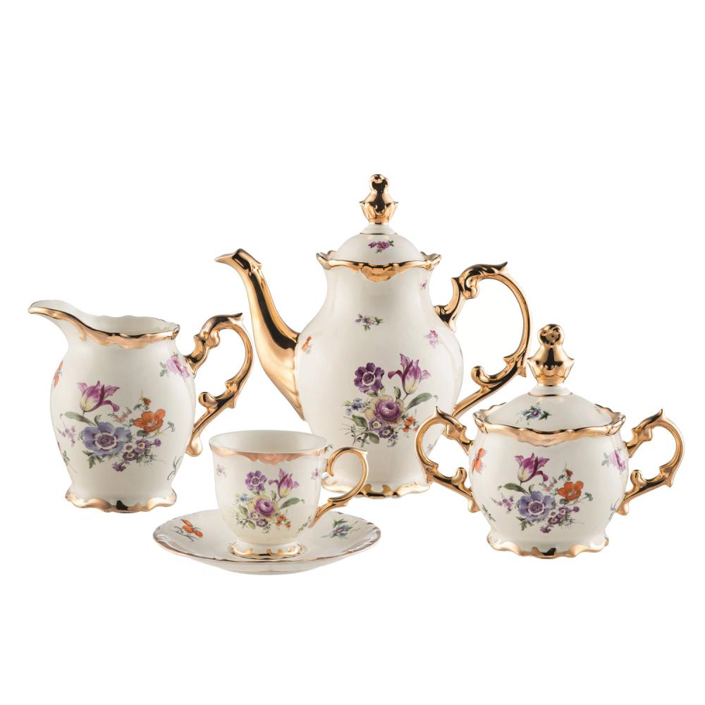 Afternoon English Porcelain Ceramic Tea Cup Pot Set
