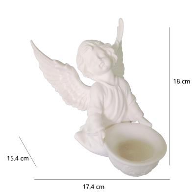christmas ceramic angel wing tea light candle holder picture 2