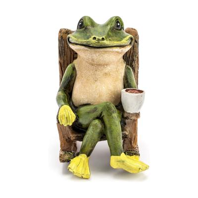 Miniature Outdoor Resin Frog Figurine Statue picture 3