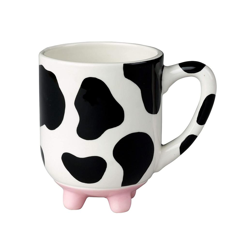 Factory custom novelty unique ceramic coffee cow mugs picture 1