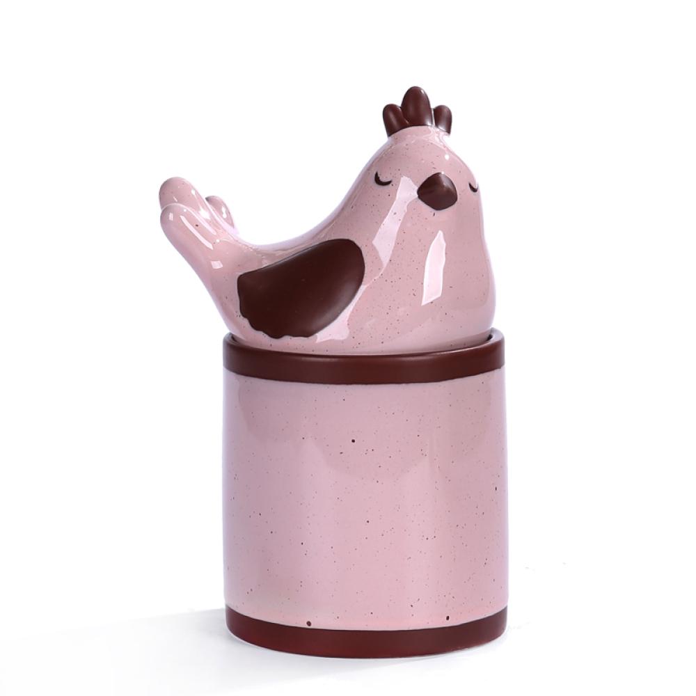 spring 3D Animal Ceramic Chicken Jar Canister Set picture 3