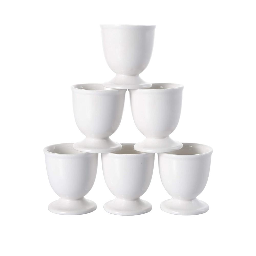 white small ceramic egg cup stand holder picture 1