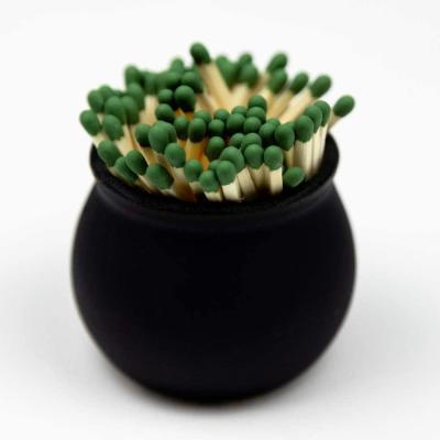 Custom Black ceramic match stick holder with striker thumbnail